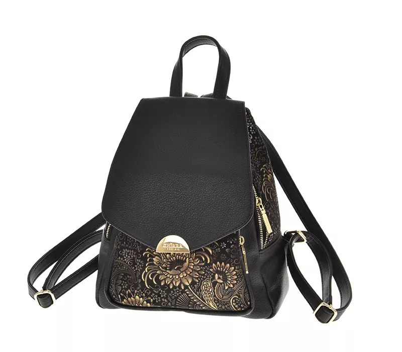 Eco kožený batoh - černý Chiara