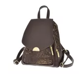 Eco kožený batoh - čokoládový
