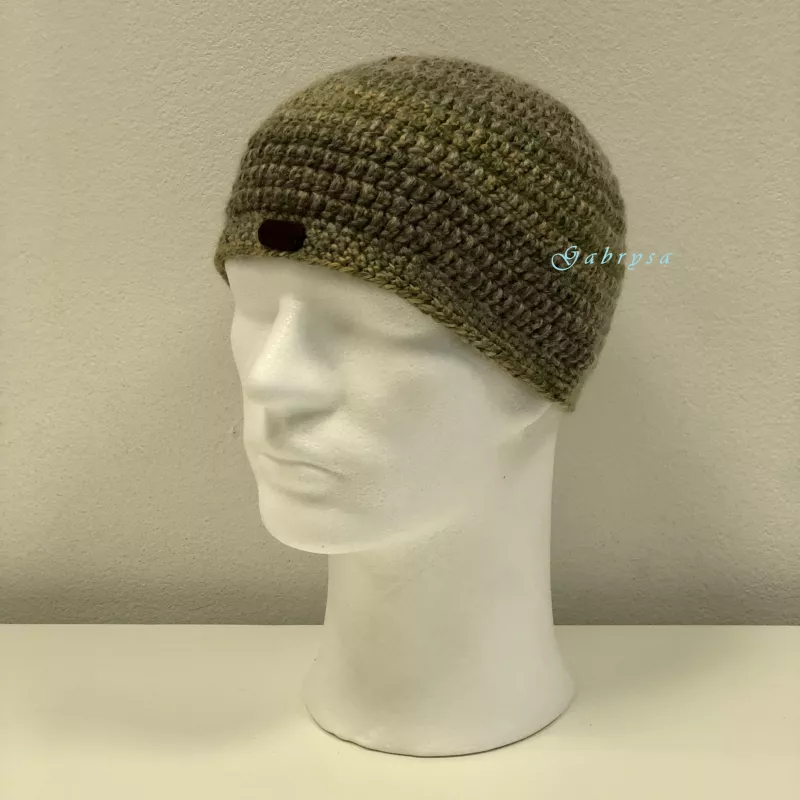 Háčkovaná čepice - zelená Gabrysa