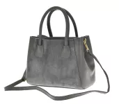 Kožená kabelka - šedá