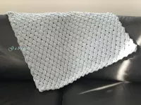 Pletená dětská deka - šedá