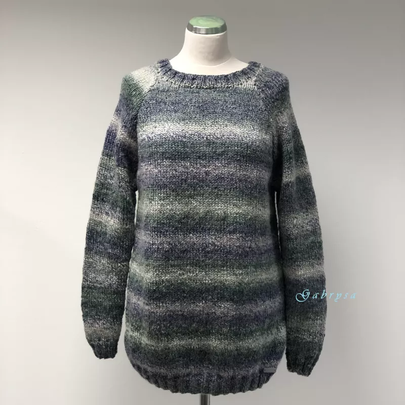 Pletený svetr - zelený ( L ) Gabrysa