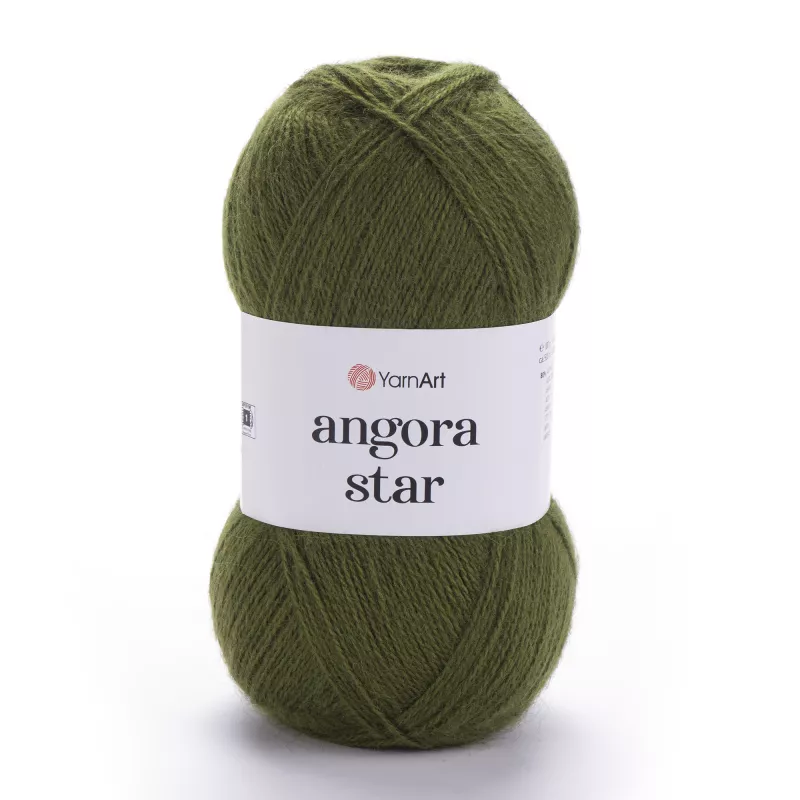 Příze Angora Star - khaki zelená YarnArt