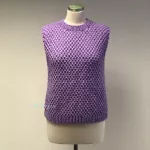 Dámská pletená vesta - fialová ( M/L )