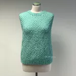 Dámská pletená vesta - mentolová m( M/L )