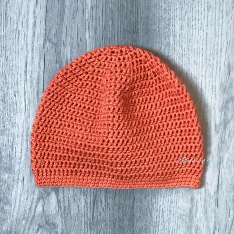 Dětská háčkovaná čepice - oranžová ( 80 ) Gabrysa