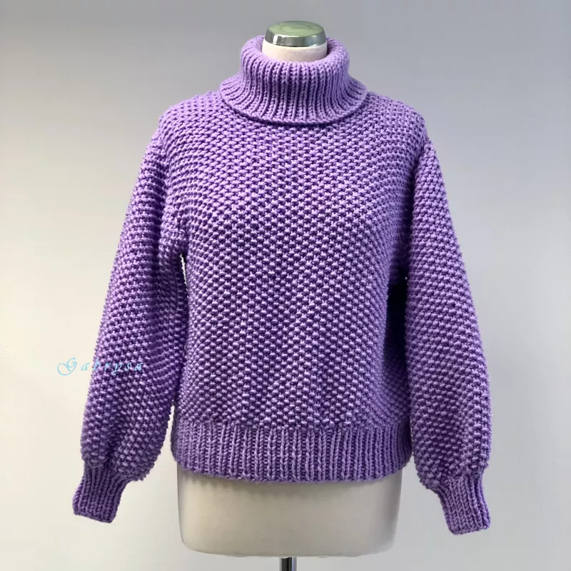 Dívčí / dámský pletený svetr - fialový ( XS/S ) Gabrysa