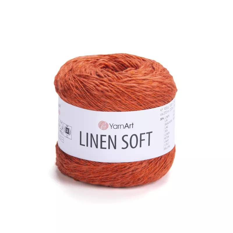 Příze Linen Soft - rezavá YarnArt