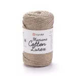Příze Macrame Cotton Lurex - hnědá