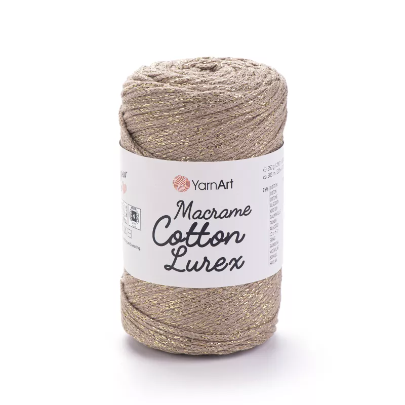 Příze Macrame Cotton Lurex - hnědá YarnArt