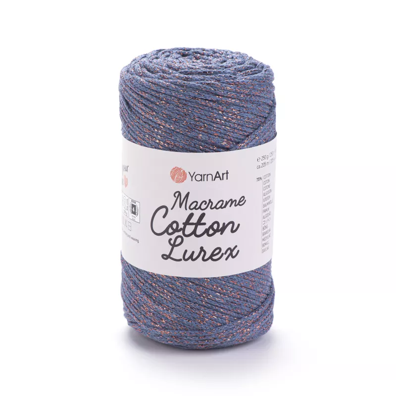 Příze Macrame Cotton Lurex - džínová YarnArt