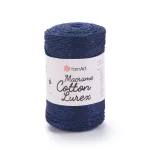 Příze Macrame Cotton Lurex - tmavě modrá