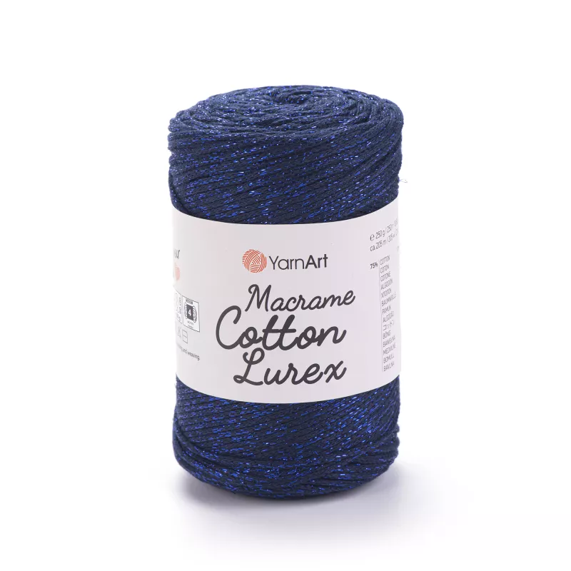 Příze Macrame Cotton Lurex - tmavě modrá YarnArt
