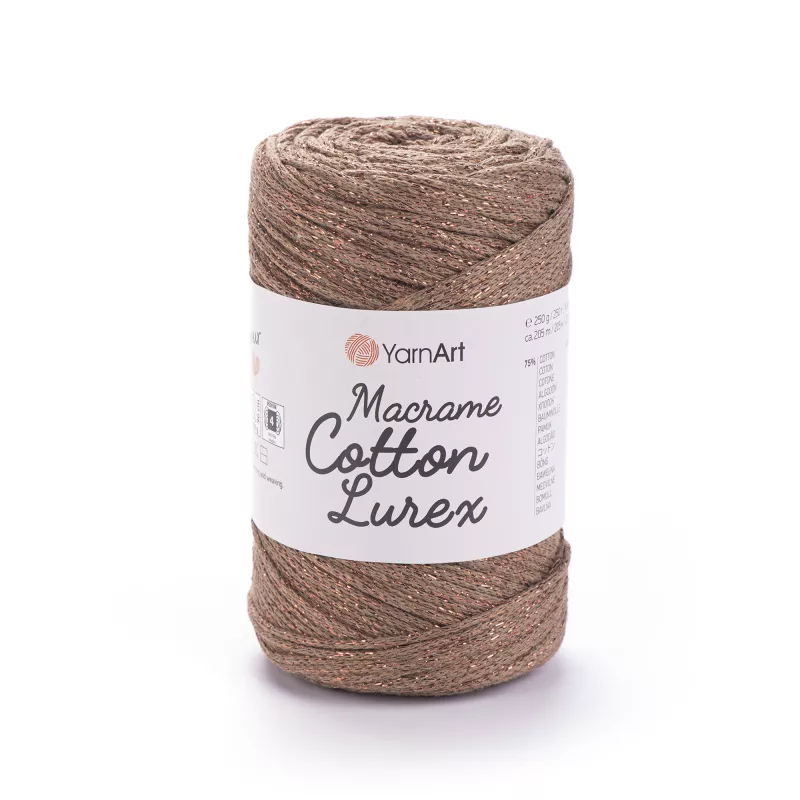 Příze Macrame Cotton Lurex - hnědá YarnArt