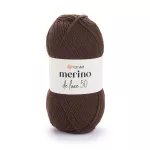 Příze Merino De Luxe 50 - tmavě hnědá