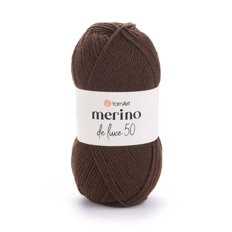 Příze Merino De Luxe 50 - tmavě hnědá YarnArt