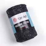 Příze Macrame Cotton Lurex - černá YarnArt Příze Macrame Cotton Lurex - černá YarnArt