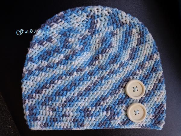 Dětská háčkovaná čepice - modrá ( 98/140 ) Gabrysa