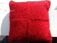 Pletený polštář - červený Gabrysa