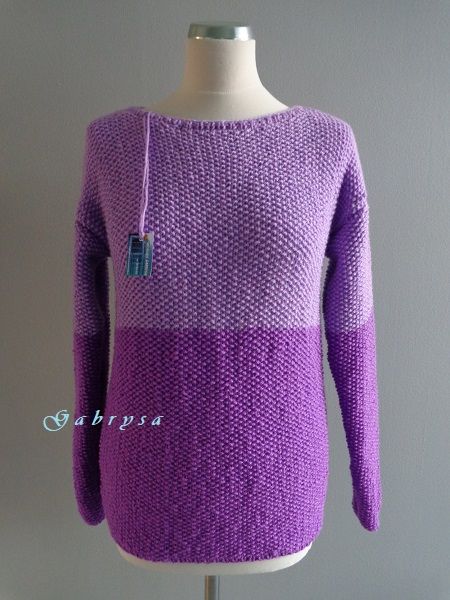 Dámský pletený svetr - fialový ( S/M ) Gabrysa