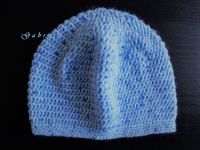 Dětská háčkovaná čepice - modrá ( 80 )