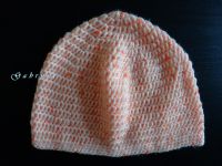 Dívčí háčkovaná čepice - neonově oranžová ( 80 ) Gabrysa